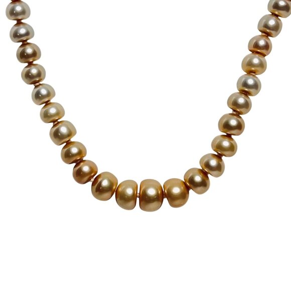 Honora Graduated Peach Freshwater Pearl Necklace (6028) - Picture 3 of 7